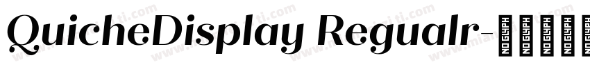QuicheDisplay Regualr字体转换